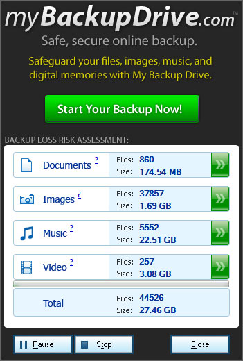 Assess your backup loss risk with the free scanner from My Backup Drive.